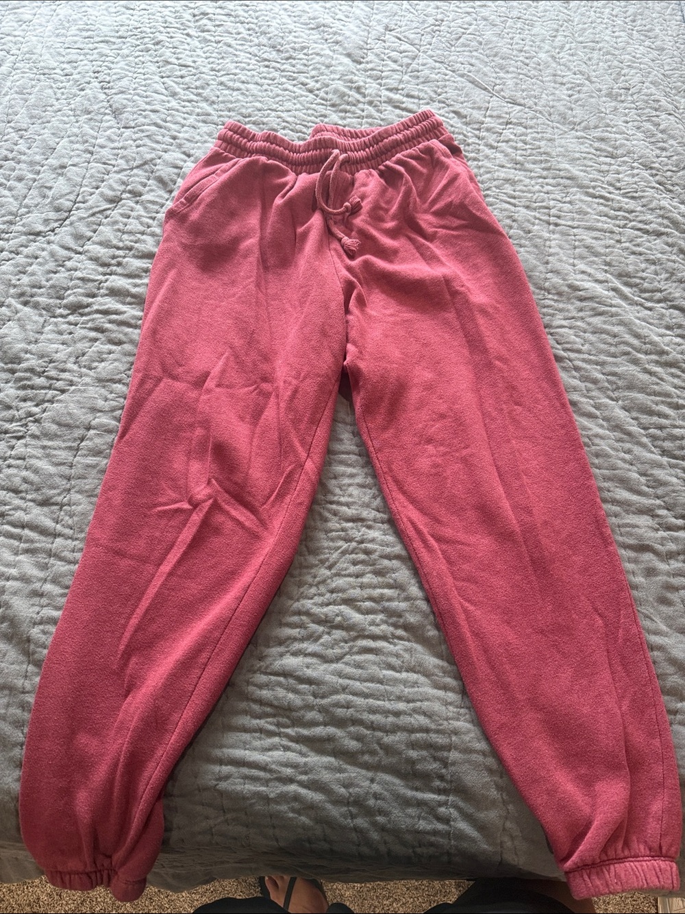 SO Girls Rose Pink Drawstring Jogger Sweatpants